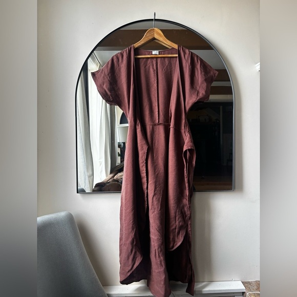 ARITZIA WILFRED | Magdalena linen wrap midi dress | size xxs - Picture 5 of 7